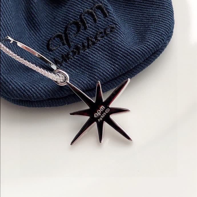 APM Monaco Elegant Star Hoop Earrings